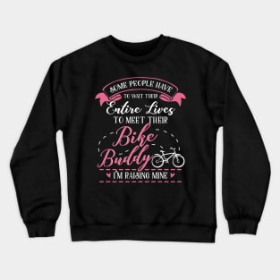 Bike Mom and Baby Matching T-shirts Gift Crewneck Sweatshirt